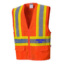 Custom Contrast High Visibility Full Mesh Orange Safety Vest
