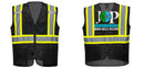 Custom Black Safety Vest Reflective High Visibility with Pockets