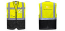 Custom Warsaw Yellow and Black Professional Style Safety Vest