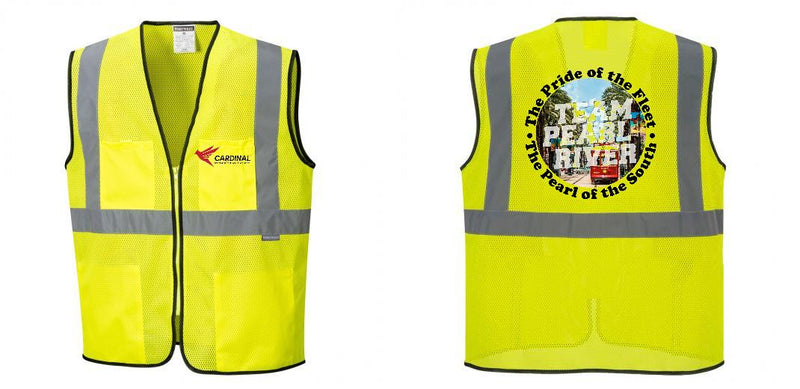 Custom Lightweight High Visibility Yellow Tampa Mesh Vest