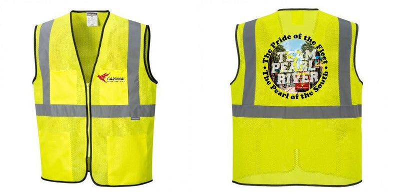 Custom Lightweight High Visibility Yellow Tampa Mesh Vest