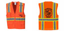 Custom Orange Class 2 Safety Vest with Cooling Mesh Back