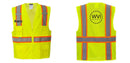Custom Yellow Class 2 Safety Vest with Cooling Mesh Back