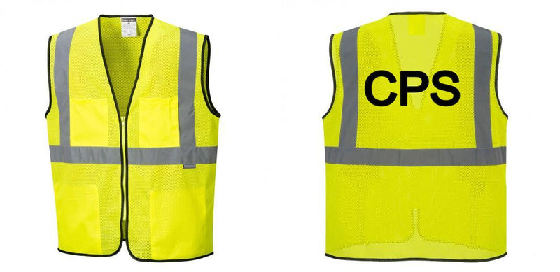 Custom Lightweight High Visibility Yellow Tampa Mesh Vest