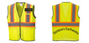 Custom Yellow Mesh Class 2 Reflective Safety Vest with Pockets