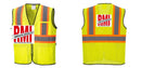 Custom Yellow Mesh Class 2 Reflective Safety Vest with Pockets