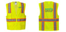 Custom Yellow Class 2 Safety Vest with Cooling Mesh Back