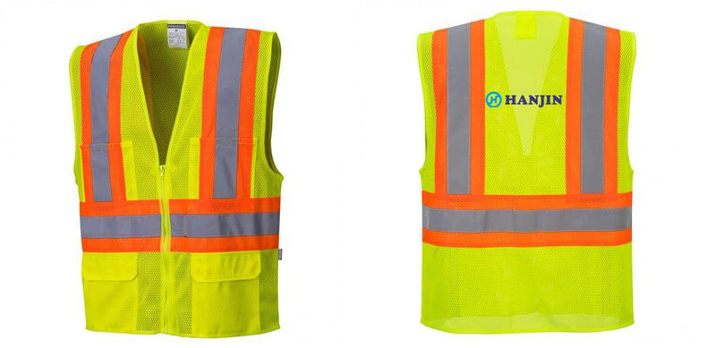 Custom Contrast High Visibility Full Mesh Yellow Safety Vest