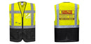 Custom Warsaw Yellow and Black Professional Style Safety Vest