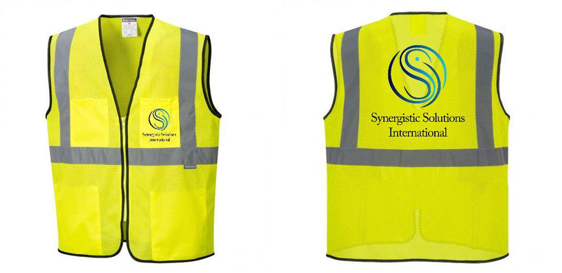 Custom Lightweight High Visibility Yellow Tampa Mesh Vest