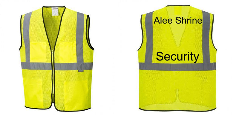 Custom Lightweight High Visibility Yellow Tampa Mesh Vest