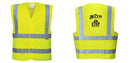 Custom Logo Reflective Yellow Safety Vest - ANSI Class 2