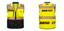 Custom Premium Two-toned Surveyor Safety Vest with Segmented Tape