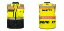 Custom Premium Two-toned Surveyor Safety Vest with Segmented Tape