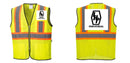 Custom Yellow Mesh Class 2 Reflective Safety Vest with Pockets
