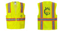 Custom Yellow Class 2 Safety Vest with Cooling Mesh Back