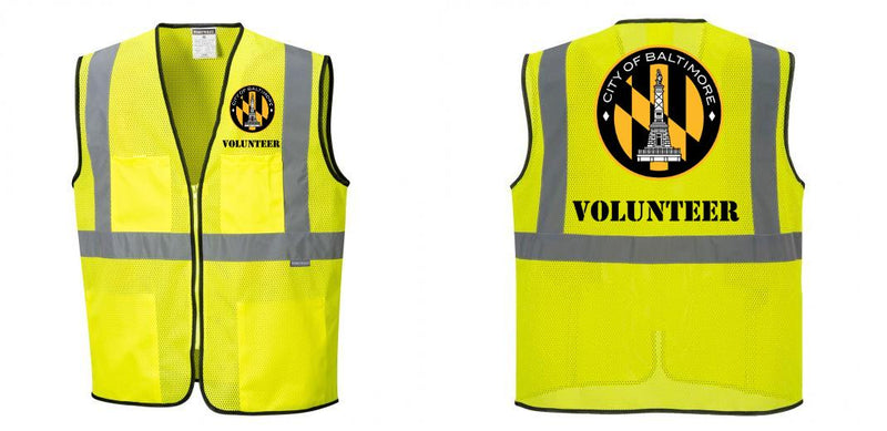 Custom Lightweight High Visibility Yellow Tampa Mesh Vest
