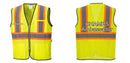 Custom Yellow Mesh Class 2 Reflective Safety Vest with Pockets