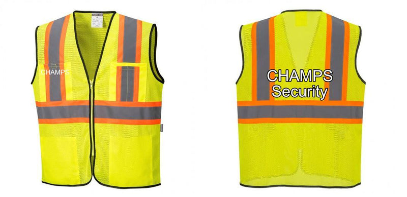 Custom Yellow Mesh Class 2 Reflective Safety Vest with Pockets