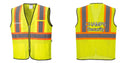 Custom Yellow Mesh Class 2 Reflective Safety Vest with Pockets