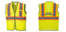 Custom Yellow Mesh Class 2 Reflective Safety Vest with Pockets