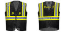Custom Black Safety Vest Reflective High Visibility with Pockets