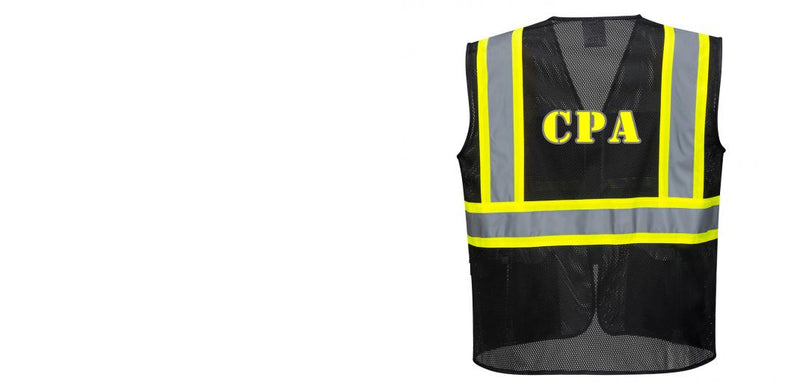 Custom Black Safety Vest Reflective High Visibility with Pockets