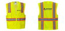 Custom Yellow Class 2 Safety Vest with Cooling Mesh Back