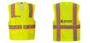 Custom Yellow Class 2 Safety Vest with Cooling Mesh Back