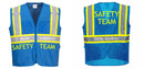 Custom Royal Blue Safety Vest Reflective High Visibility with Pockets