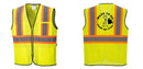 Custom Yellow Mesh Class 2 Reflective Safety Vest with Pockets