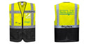 Custom Warsaw Yellow and Black Professional Style Safety Vest