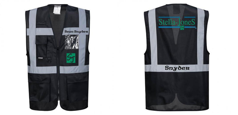 Custom Black Professional Executive Style Safety Vest