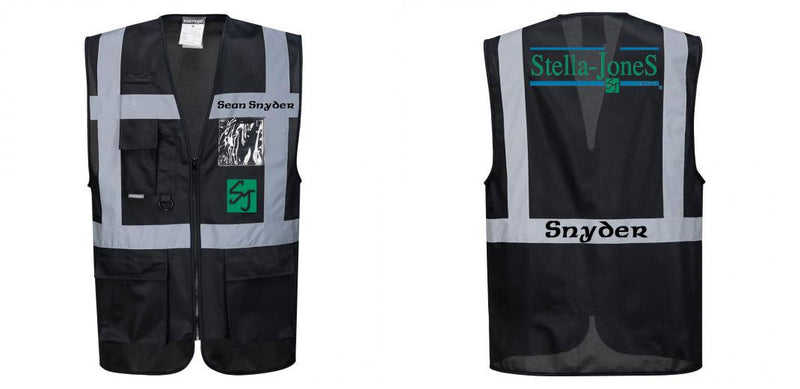 Custom Black Professional Executive Style Safety Vest