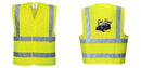 Custom Logo Reflective Yellow Safety Vest - ANSI Class 2