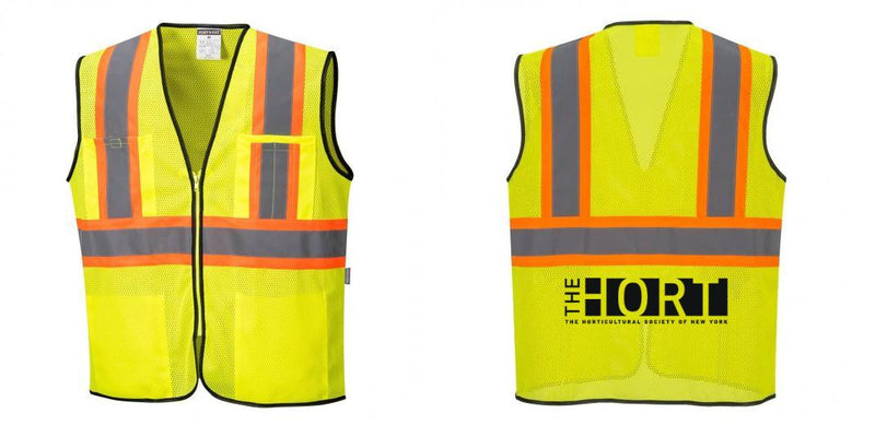 Custom Yellow Mesh Class 2 Reflective Safety Vest with Pockets