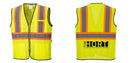 Custom Yellow Mesh Class 2 Reflective Safety Vest with Pockets