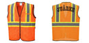 Custom Yellow Mesh Class 2 Reflective Safety Vest with Pockets