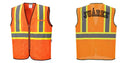 Custom Yellow Mesh Class 2 Reflective Safety Vest with Pockets