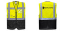 Custom Warsaw Yellow and Black Professional Style Safety Vest