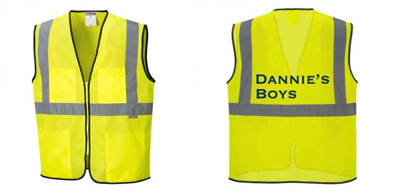 Custom Lightweight High Visibility Yellow Tampa Mesh Vest