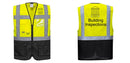 Custom Warsaw Yellow and Black Professional Style Safety Vest