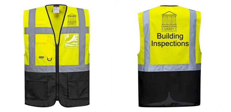 Custom Warsaw Yellow and Black Professional Style Safety Vest