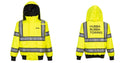 Custom Hi Vis Reversible Bomber Jacket with Reflective Segmented Tape