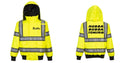 Custom Hi Vis Reversible Bomber Jacket with Reflective Segmented Tape