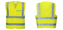 Custom Logo Reflective Yellow Safety Vest - ANSI Class 2