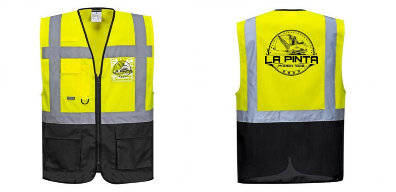 Custom Warsaw Yellow and Black Professional Style Safety Vest