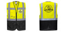 Custom Warsaw Yellow and Black Professional Style Safety Vest