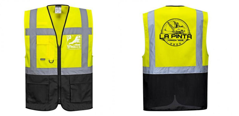 Custom Warsaw Yellow and Black Professional Style Safety Vest
