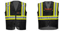 Custom Black Safety Vest Reflective High Visibility with Pockets